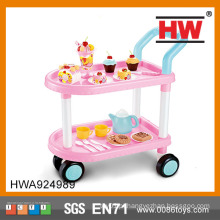 Cor-de-rosa engraçado DIY festa de aniversário bolo carros de brinquedo